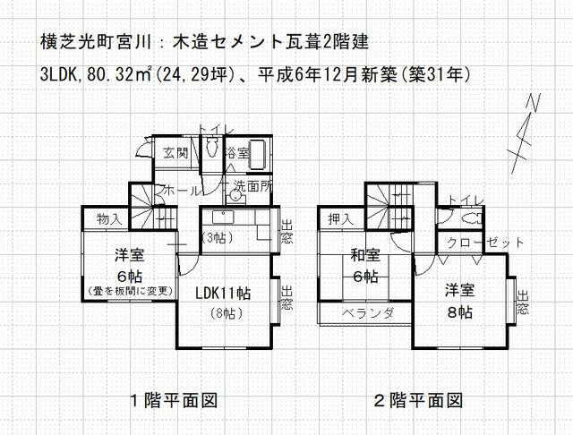 detached 千葉県山武郡横芝光町宮川 地図を見る