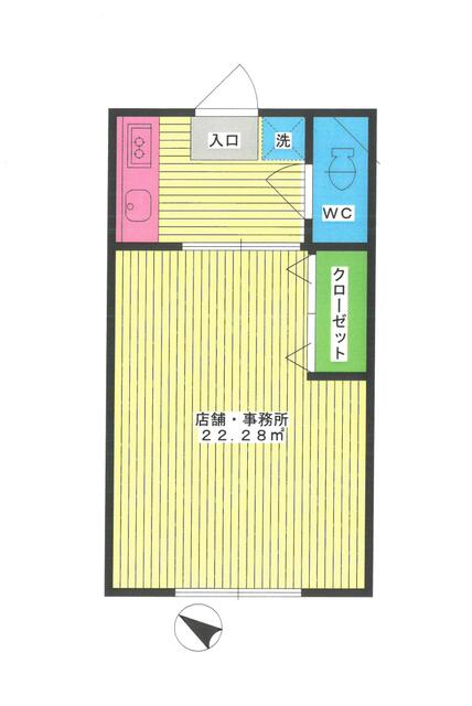 間取り図／使いやすい形状の店舗事務所です！内装フルリフォーム済で、気持