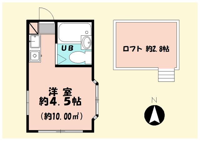間取り図／【２階・角部屋】礼金なし！　初期費用を抑えたい方におすすめの