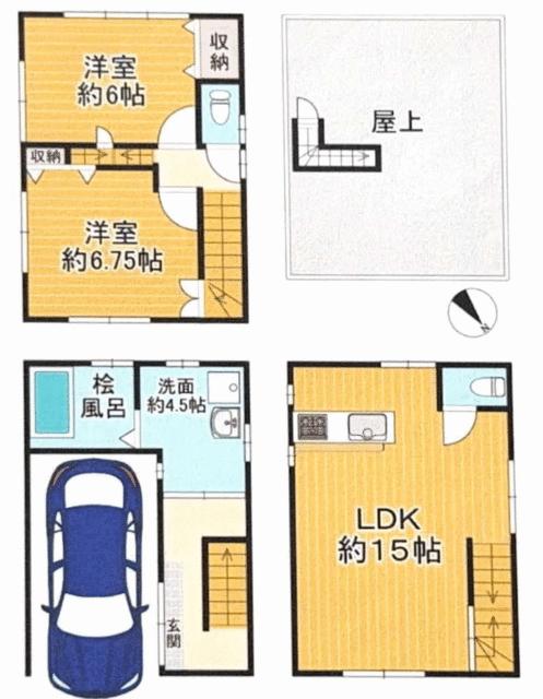 東京都江戸川区の一戸建て | 2980万円 | 2LDK | 34.98m² | Akiyama house finder