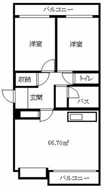 間取り図／反転の図面になります。