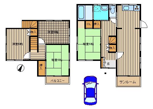 detached 栃木県下都賀郡野木町大字友沼 地図を見る