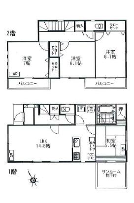 detached 埼玉県北足立郡伊奈町西小針６丁目