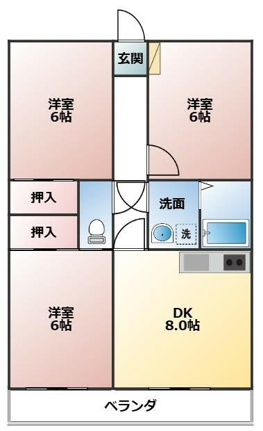 フェリス仲原 3階 物件写真 2