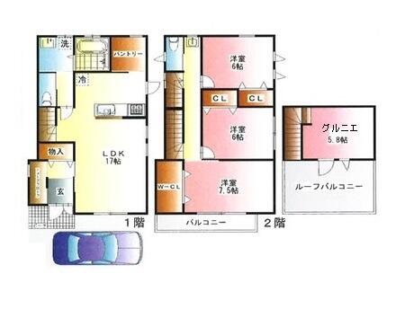detached 東京都日野市旭が丘２丁目 地図を見る