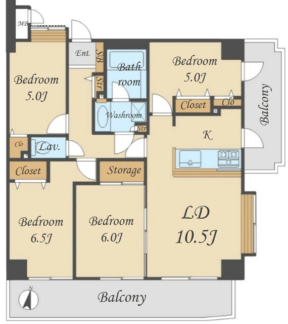間取り図／■４ＬＤＫ　角部屋×南東向き