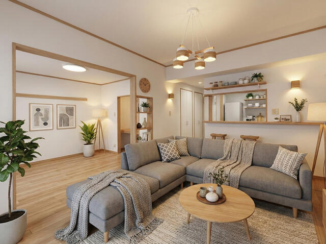 リビング／■リビングダイニング　※配置してある家具や小物はＣＧによるイ