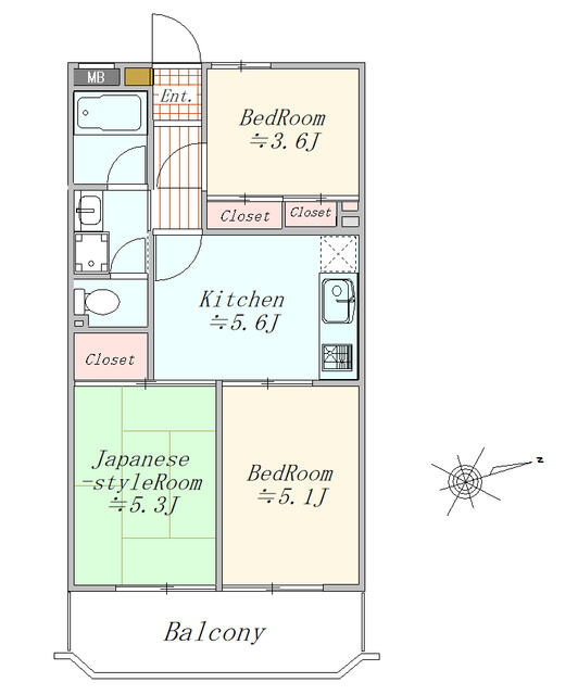 間取り図／３Ｋ　４３．１２㎡