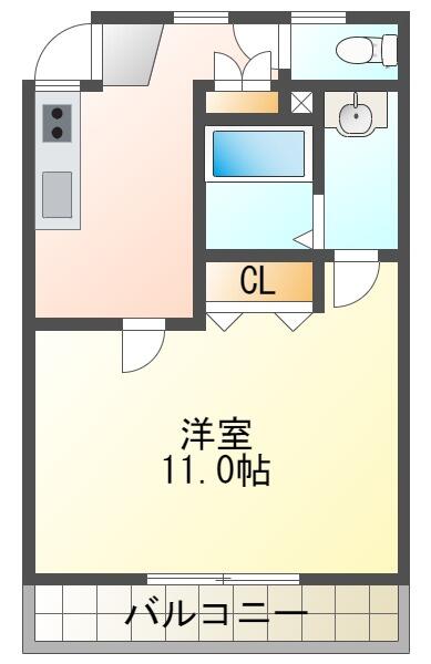 クリスタルハイツⅢ 3階 物件写真 2