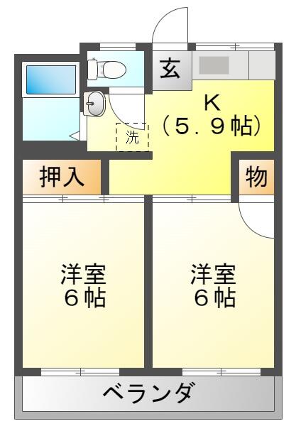 コーポサンレイ 1階 物件写真 2