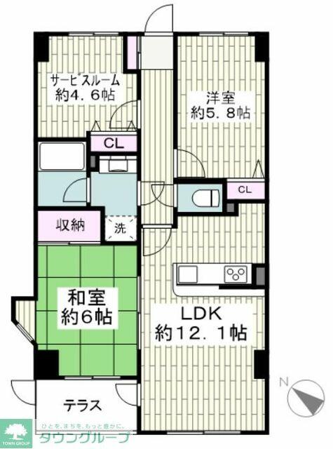 間取り図／３ＬＤＫとしてもご利用可能です