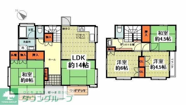 detached 千葉県東金市二之袋 地図を見る