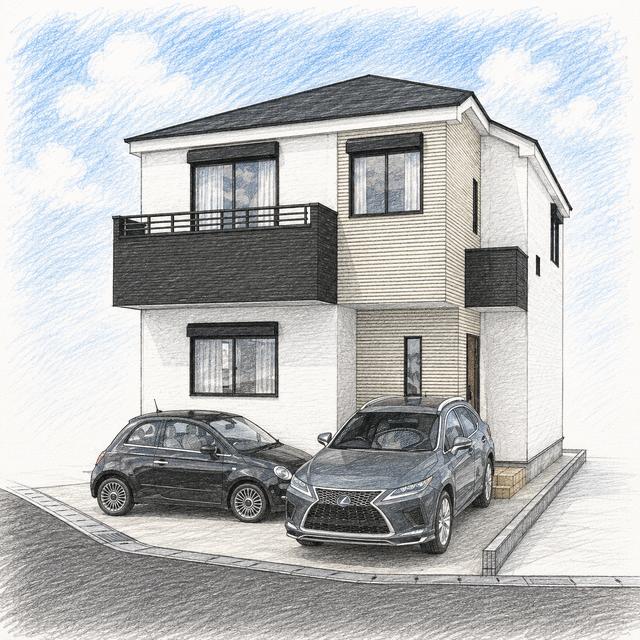 現地（外観）／完成予想パース（実物とは多少異なる場合があります）