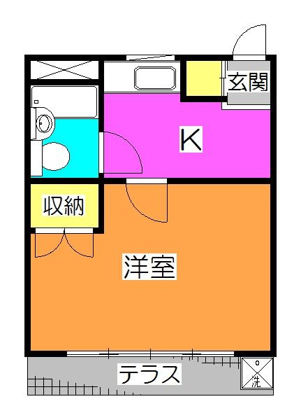 間取り図／フローリング８．２５帖、ゆったりサイズの居室空間