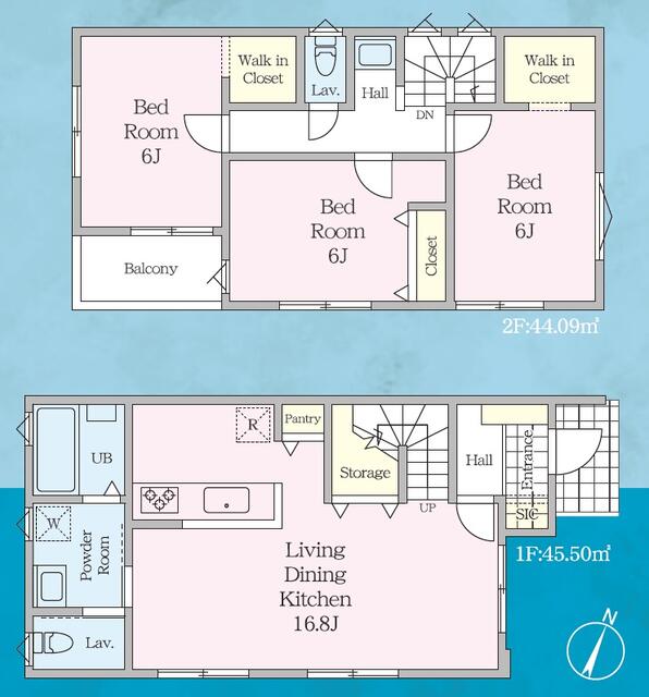収納が間取図を見ても沢山あるのがわかりますね！