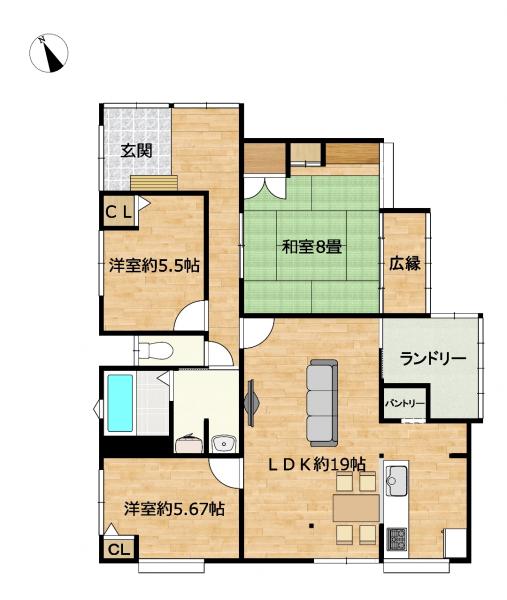 detached 新潟県阿賀野市緑岡 地図を見る