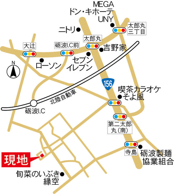 detached 富山県砺波市五郎丸 地図を見る