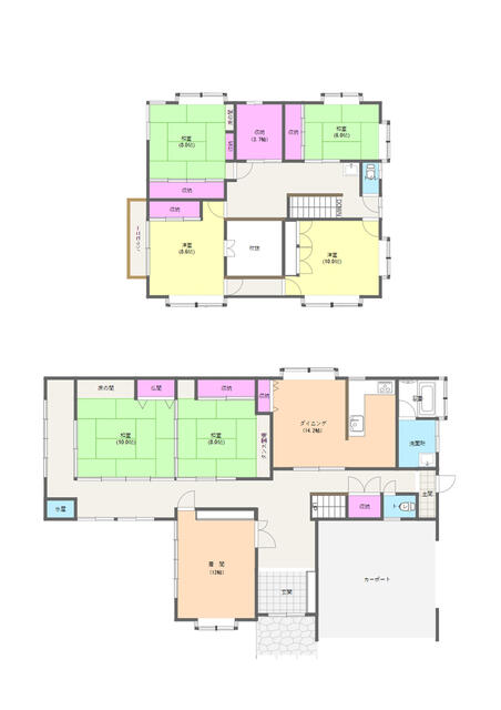 富山県富山市の一戸建て | 1980万円 | 7SLDK | 372.4m² | Akiyama house finder