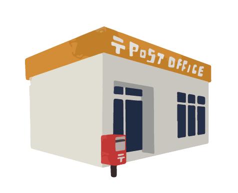 滑川加島郵便局 (594m)