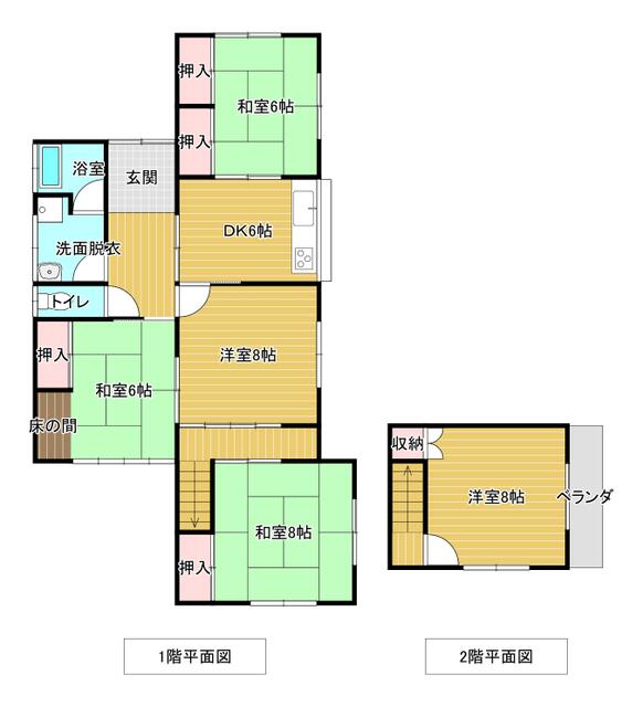 富山県富山市の一戸建て | 80万円 | 5DK | 194.74m² | Akiyama house finder