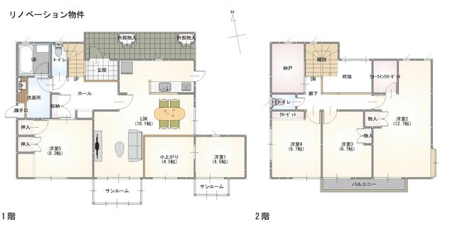 house for sale in Nomi, Ishikawa | ¥23,800,000 | 5SLDK | Akiyama hous…