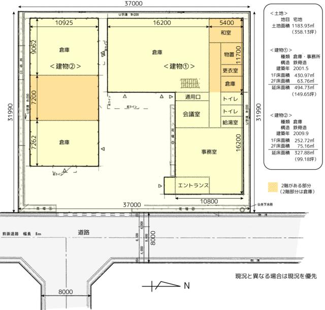 ハトマークサイト】石川県金沢市打木町東の 倉庫