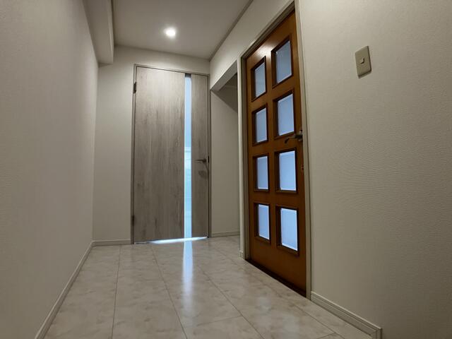 玄関／玄関ホール　リビング入口の扉は交換済です。