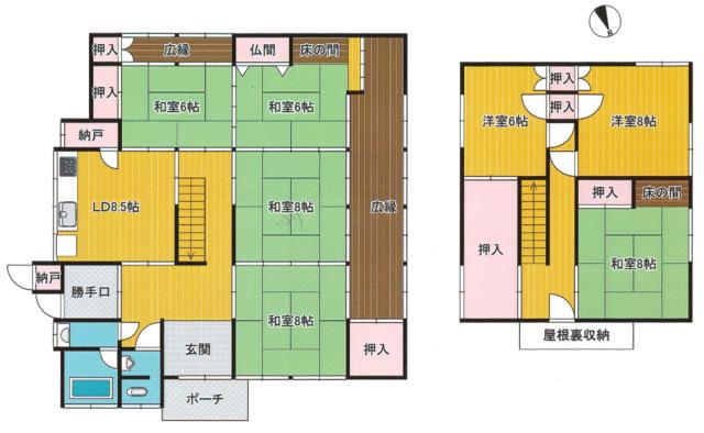 detached 石川県鹿島郡中能登町小竹ぬ 地図を見る