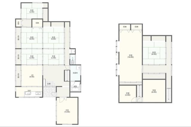 福井県丹生郡越前町の一戸建て | 890万円 | 10DK | 284.26m² | Akiyama house finder