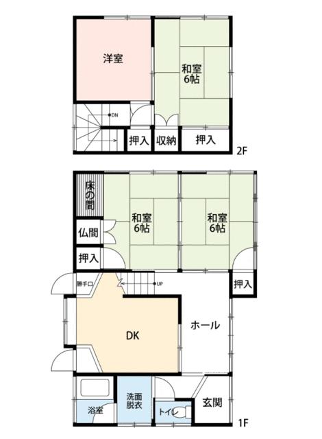 house for sale in 丹生郡越前町, Fukui | ¥3,800,000 | 4DK | Akiyama house fi…