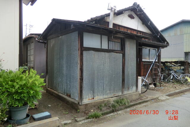 現地土地／西側から撮影。　風呂場１１．２８５㎡３．４１坪６．９帖／撮影日2026-06-30