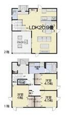 detached 山梨県中巨摩郡昭和町河東中島 地図を見る