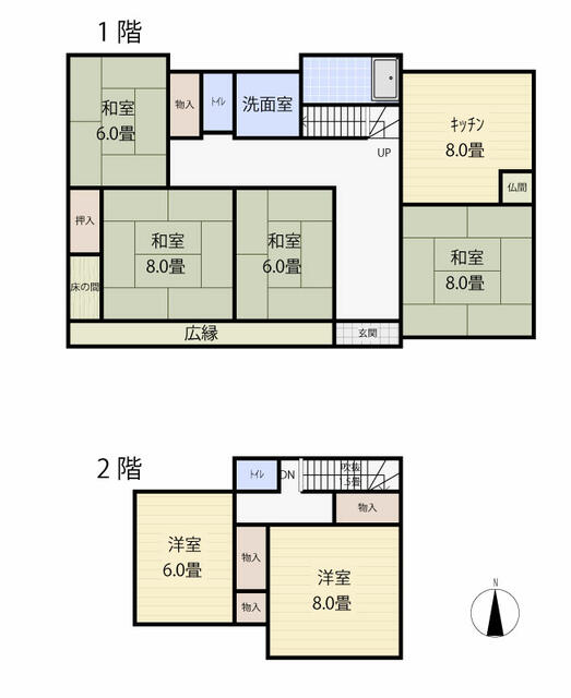 土地面積　１２５．１４坪　建物面積　４０．１２坪（４ＤＫ）