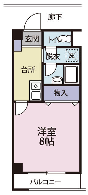 間取り図／静かで住みやすい１Ｋ
