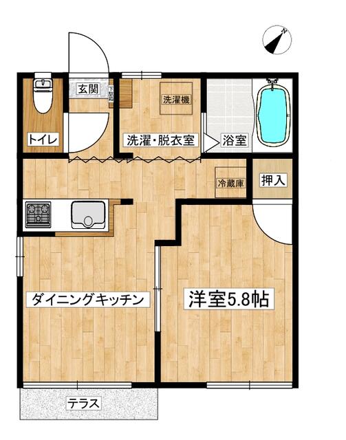 間取り図／あやめコーポ　１０２号室　間取り図