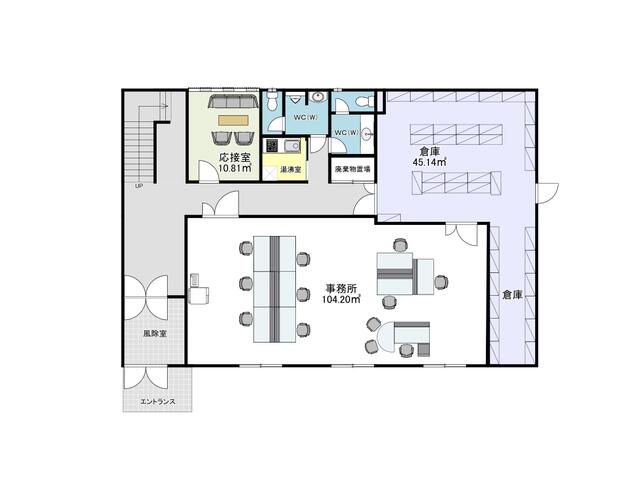 間取り図／中沖貸事務所　１階間取図