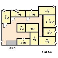 間取り図／Ａ号室（３帖スペース）