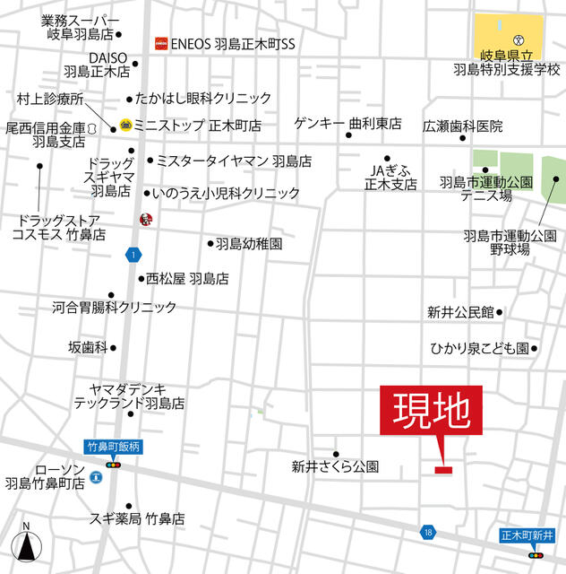 detached 岐阜県羽島市正木町新井 地図を見る