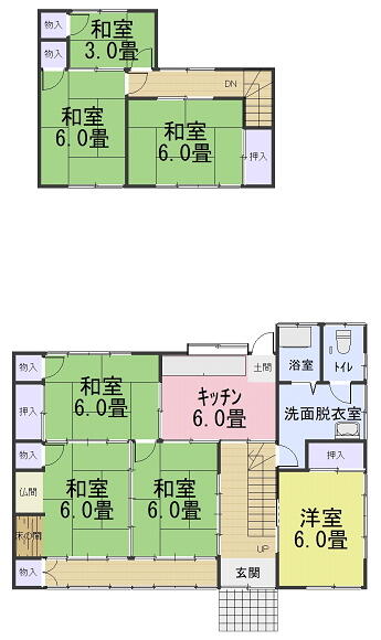 detached 岐阜県揖斐郡揖斐川町上ミ野 地図を見る