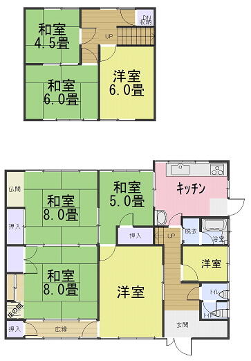 detached 岐阜県揖斐郡大野町大字稲富 地図を見る