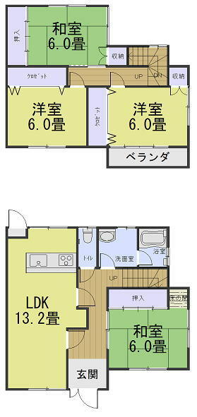 detached 岐阜県揖斐郡大野町大字西方 地図を見る