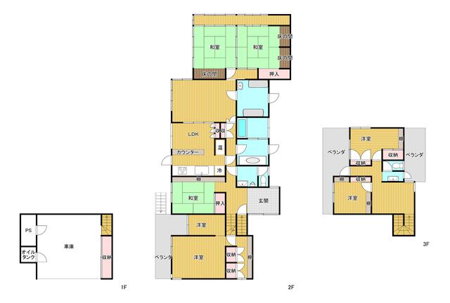 岐阜県飛騨市の一戸建て | 120万円 | 6LDK | 1877.06m² | Akiyama house finder