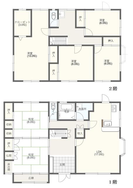 house for sale in Ichinomiya, Aichi | ¥17,900,000 | 6LDK | Akiyama ho…