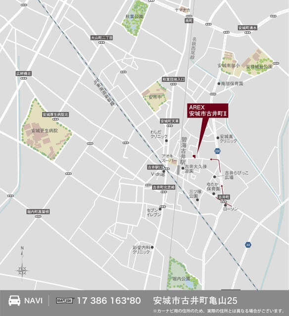 detached 愛知県安城市古井町亀山 地図を見る
