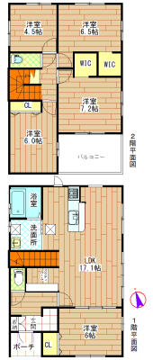 detached 愛知県愛知郡東郷町北山台３丁目 地図を見る