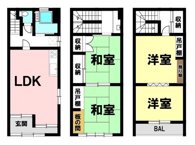 愛知県名古屋市の一戸建て | 1580万円 | 3LDK | 38.64m² | Akiyama house finder