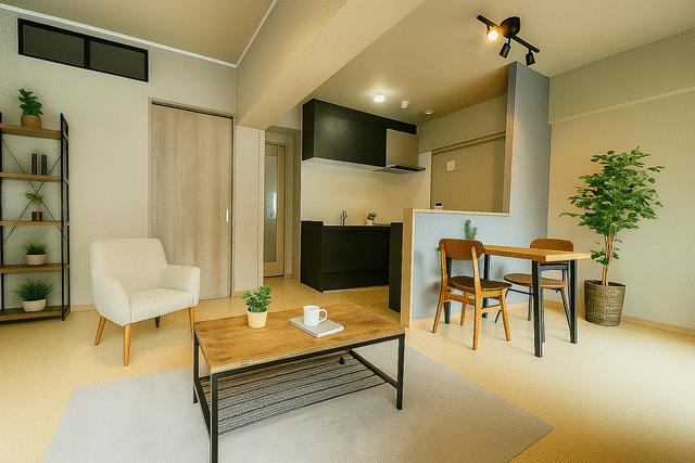 リビング／写真の家具は合成です