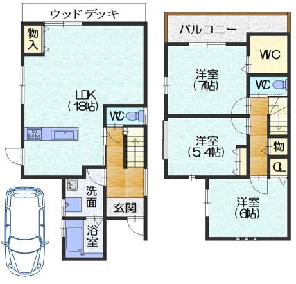 detached 京都府乙訓郡大山崎町字下植野小字寺門