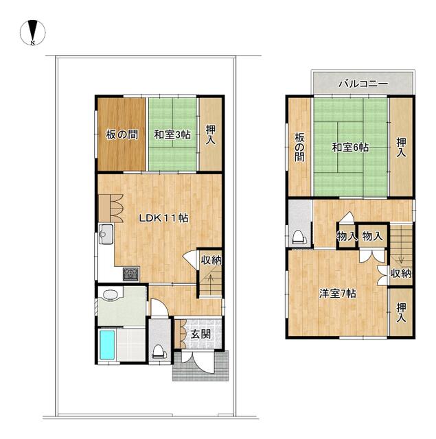 京都府京都市の一戸建て | 4580万円 | 3LDK | 103.5m² | Akiyama house finder