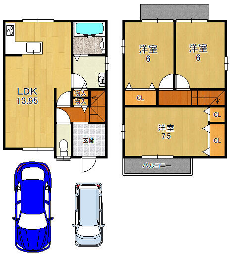 detached 京都府乙訓郡大山崎町字円明寺小字下金蔵 地図を見る
